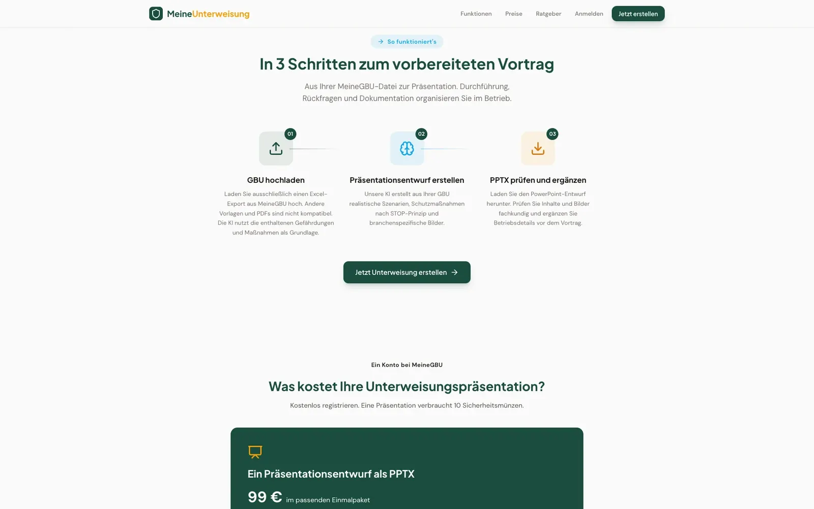 MeineUnterweisung – eigene Website