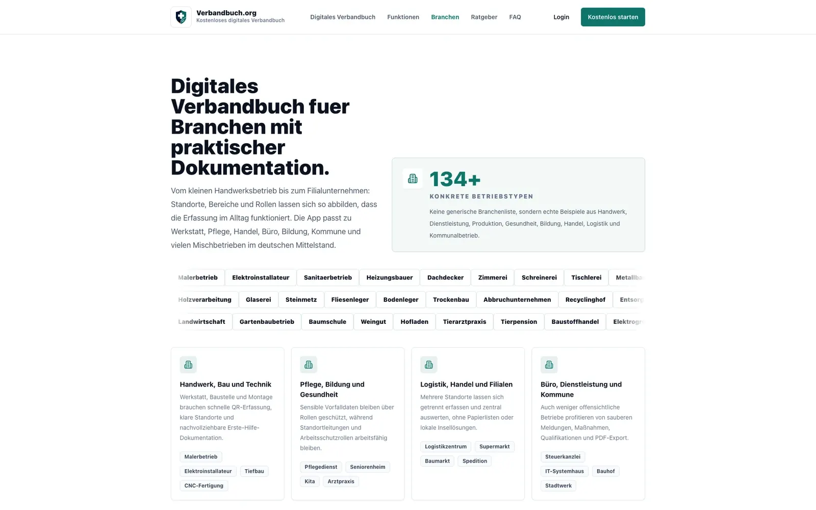 Verbandbuch.org: Ansicht unserer Website