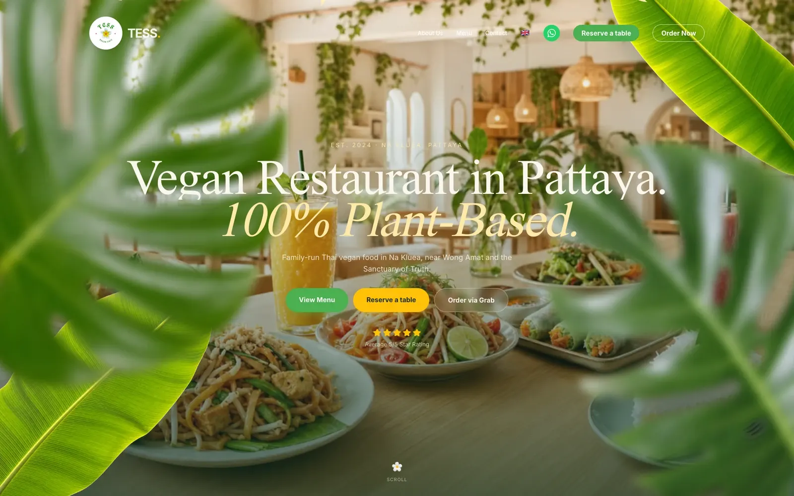 Tess Vegan Cafe – Website und Online-Bestellung