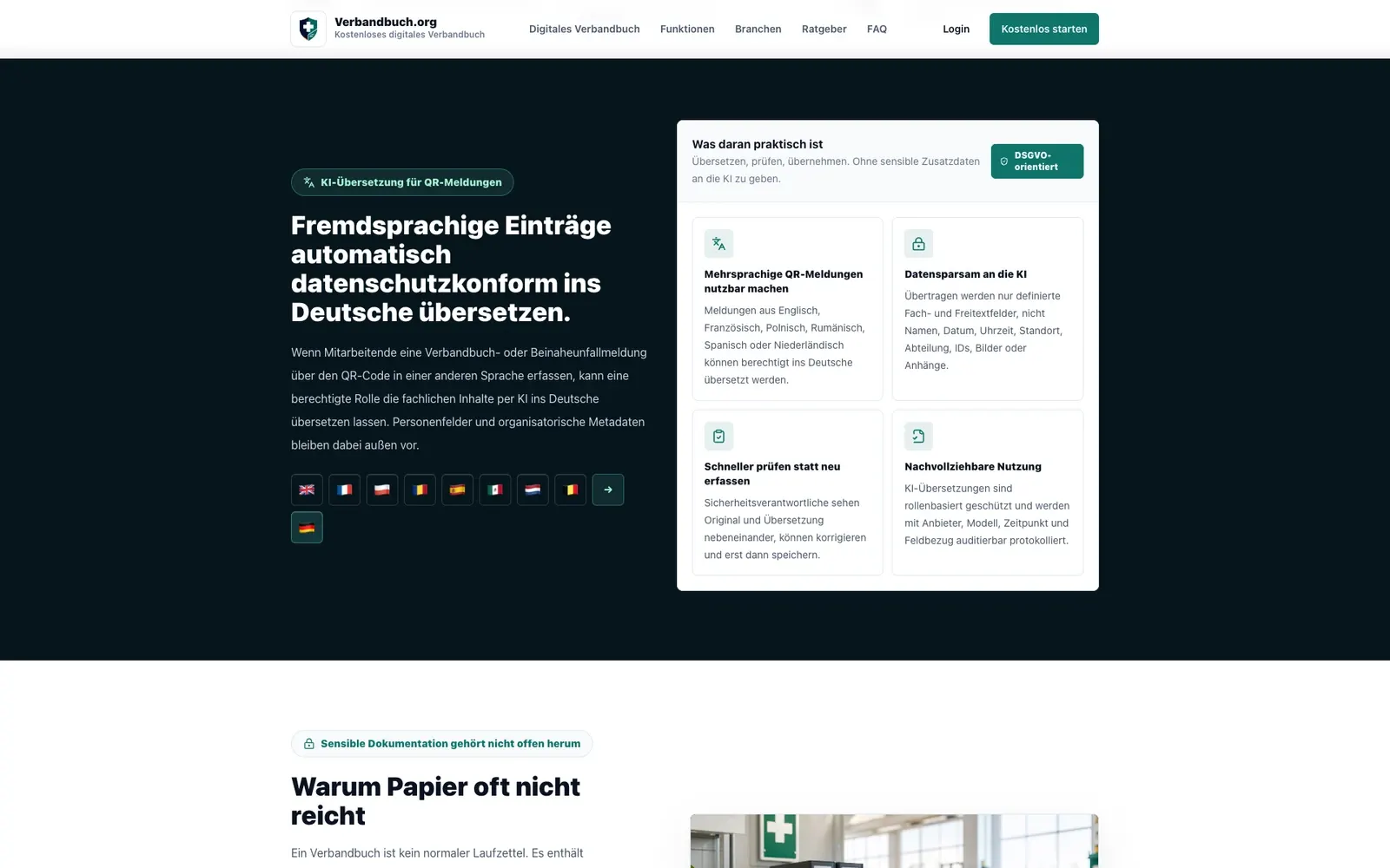 Verbandbuch.org: Ansicht unserer Website