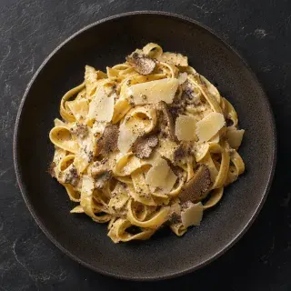 Tagliatelle with truffle sauce